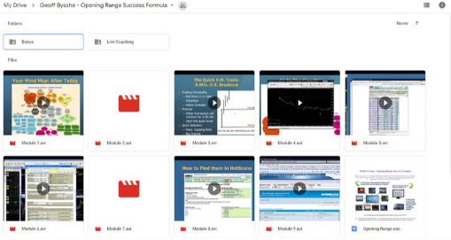 Geoff Bysshe Opening Range Success Formula Course